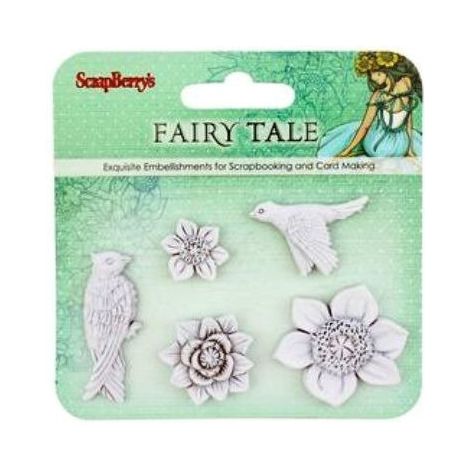 Ozdoby polimerowe Scrap Berry's Fairy Tale Birds, 5szt